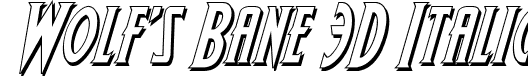 Wolf's Bane 3D Italic font - wolfsbane23dital.ttf