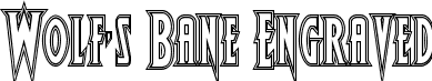 Wolf's Bane Engraved font - wolfsbane2engrave.ttf