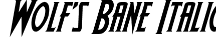 Wolf's Bane Italic font - wolfsbane2ital.ttf