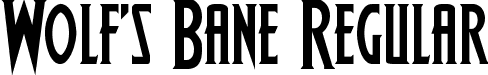 Wolf's Bane Regular font - wolfsbane2.ttf