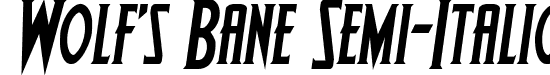 Wolf's Bane Semi-Italic font - wolfsbane2semiital.ttf