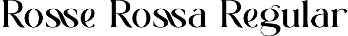 Rosse Rossa Regular font - RosseRossa.otf