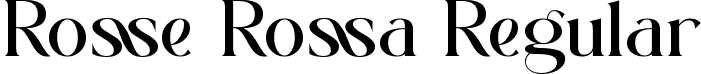 Rosse Rossa Regular font - RosseRossa.ttf