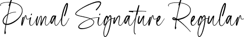 Primal Signature Regular font - Free-Primal Signature.otf