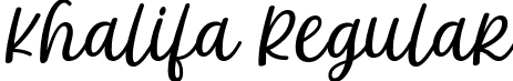 Khalifa Regular font - Khalifa Font by 7Ntypes_D.otf