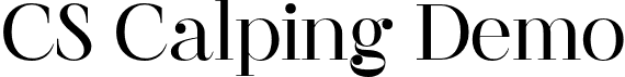 CS Calping Demo font - CSCalping-Regular_demo.otf