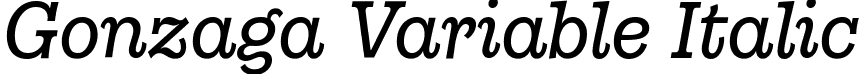 Gonzaga Variable Italic font - GonzagaVariable-Italic.ttf