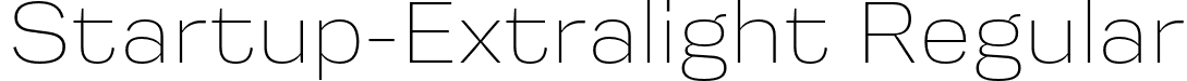 Startup-Extralight Regular font - Startup-Extralight.otf