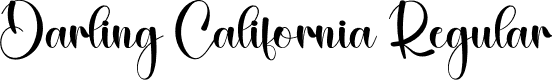 Darling California Regular font - Darling-California.otf