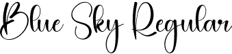 Blue Sky Regular font - Blue-Sky.otf