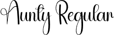 Aunty Regular font - Aunty.otf