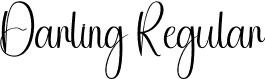 Darling Regular font - Darling.otf