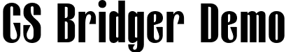 CS Bridger Demo font - CSBridger-Regular_demo.otf