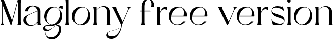 Maglony free version font - MaglonyFreeVersionRegular-X3PYj.ttf