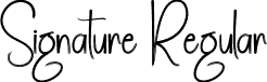 Signature Regular font - Signature.otf