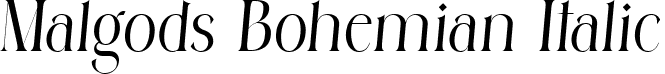 Malgods Bohemian Italic font - Malgods-Bohemian-Oblique.ttf