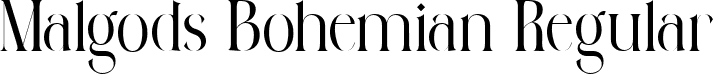 Malgods Bohemian Regular font - Malgods-Bohemian.ttf