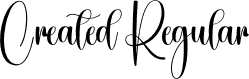 Created Regular font - Created.otf