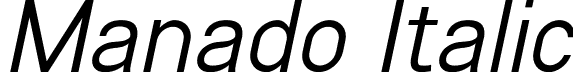 Manado Italic font - Manado Italic.otf