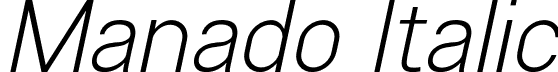 Manado Italic font - Manado Light Italic.otf