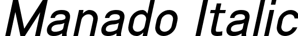 Manado Italic font - Manado SemiBold Italic.otf