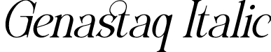 Genastaq Italic font - genastaq-italic.otf