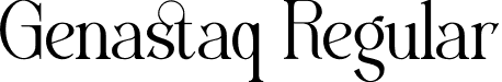 Genastaq Regular font - genastaq.otf