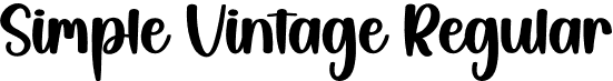 Simple Vintage Regular font - Simple-Vintage.otf