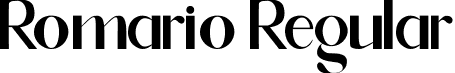 Romario Regular font - romario.ttf