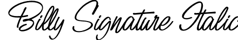 Billy Signature Italic font - BillySignatureItalic-X3eMG.otf