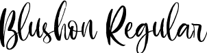 Blushon Regular font - BlushonDEMO.ttf