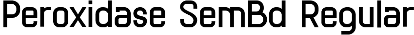 Peroxidase SemBd Regular font - Peroxidase-SemiBold.ttf