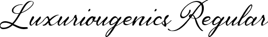 Luxuriougenics Regular font - Luxuriougenics.ttf