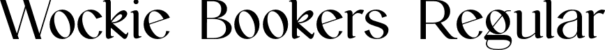 Wockie Bookers Regular font - WockieBookers.otf