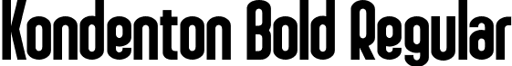 Kondenton Bold Regular font - kondenton-bold.otf