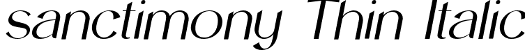 sanctimony Thin Italic font - sanctimony-ThinItalic.ttf