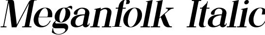 Meganfolk Italic font - Meganfolk-Italic.ttf