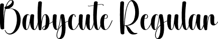 Babycute Regular font - Babycute.otf