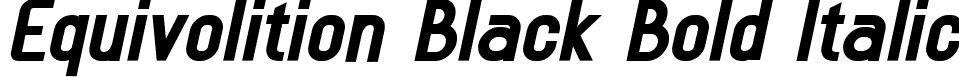 Equivolition Black Bold Italic font - Equivolition-BlackItalic.ttf