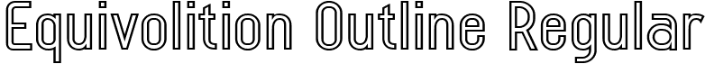 Equivolition Outline Regular font - Equivolition-Outline.ttf