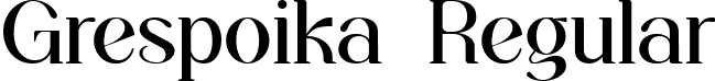 Grespoika Regular font - Grespoika.ttf