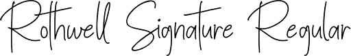 Rothwell Signature Regular font - Rothwell Signature.ttf