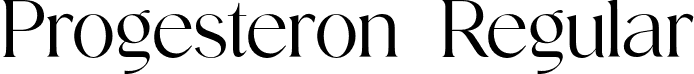 Progesteron Regular font - Progesteron.otf