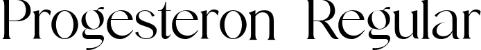 Progesteron Regular font - Progesteron.ttf