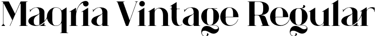 Maqria Vintage Regular font - maqriavintageregular-j9der.otf