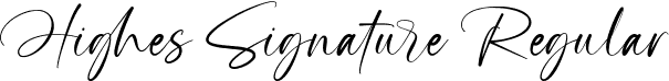 Highes Signature Regular font - Highes Signature.ttf