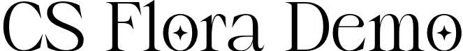 CS Flora Demo font - CSFlora-Regular_demo.otf