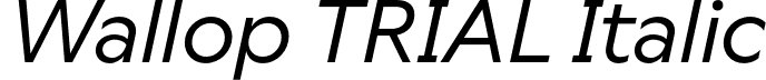 Wallop TRIAL Italic font - WallopTRIAL-RegularItalic.otf