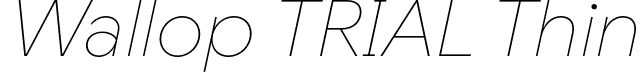 Wallop TRIAL Thin font - WallopTRIAL-ThinItalic.otf