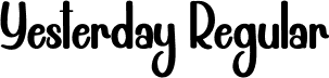 Yesterday Regular font - Yesterday.otf